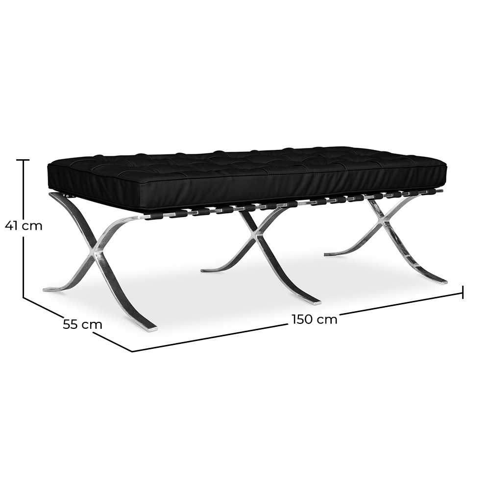  Bench - Footrest Upholstered in Faux Leather - Town image 10