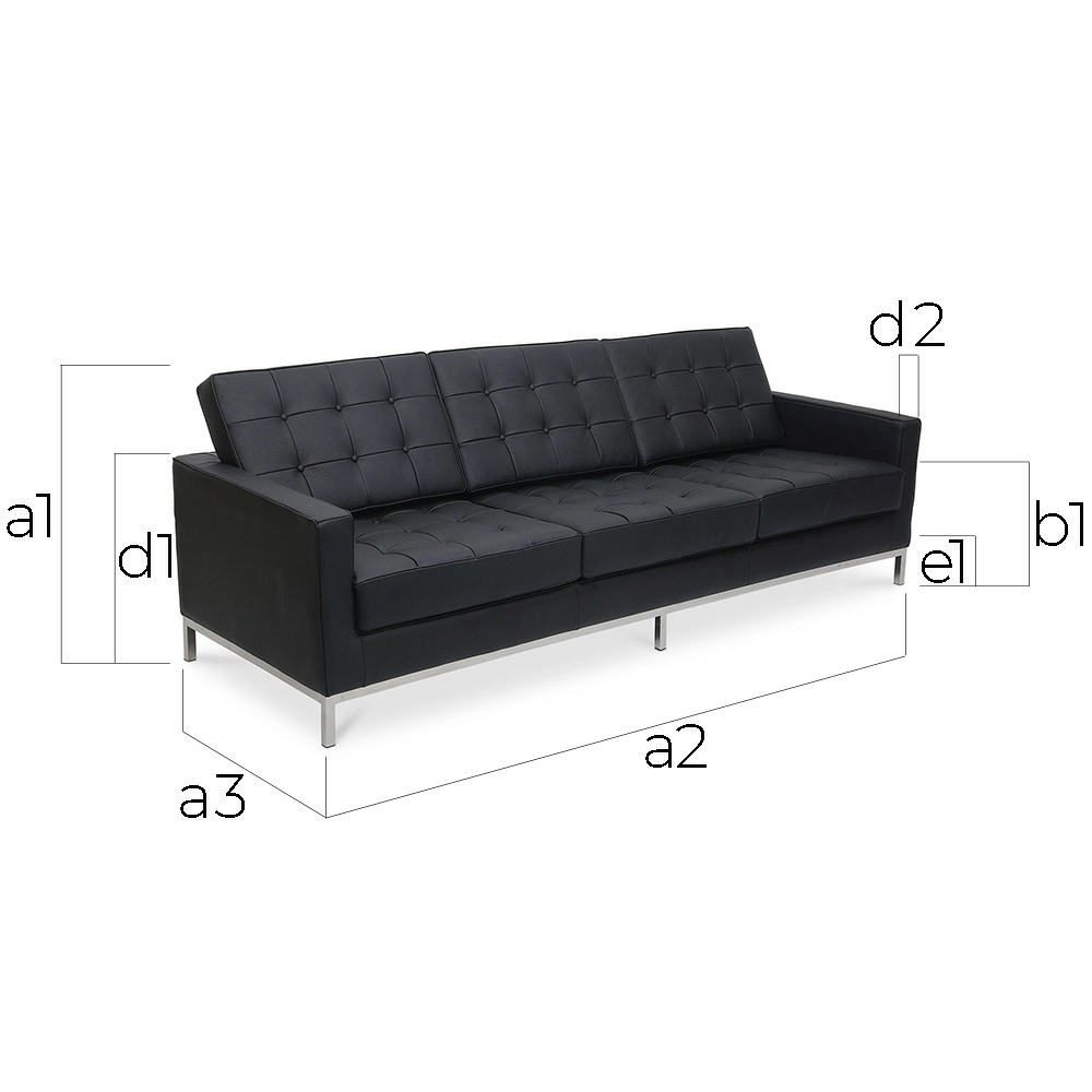 Leather Upholstered Sofa - 3 Seater - Konel image 10