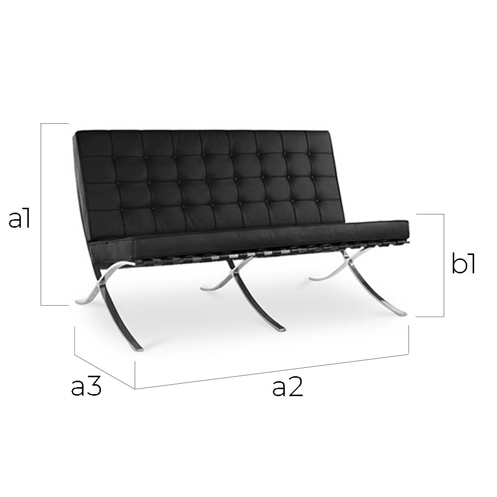 Polyurethane Leather Upholstered Sofa - 2 Seater - Town  image 10