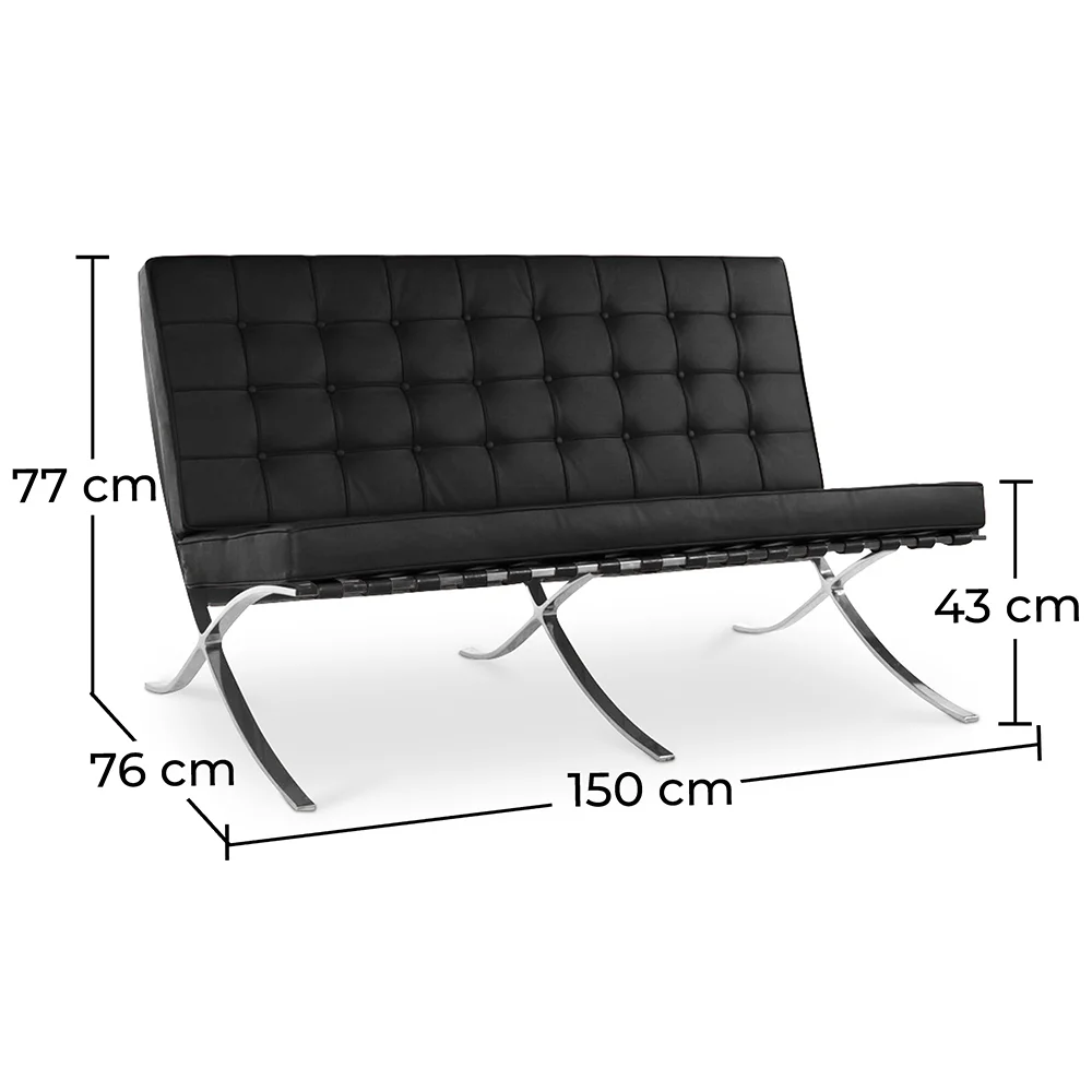 Leather Upholstered Sofa - 2 Seater - Town  image 10