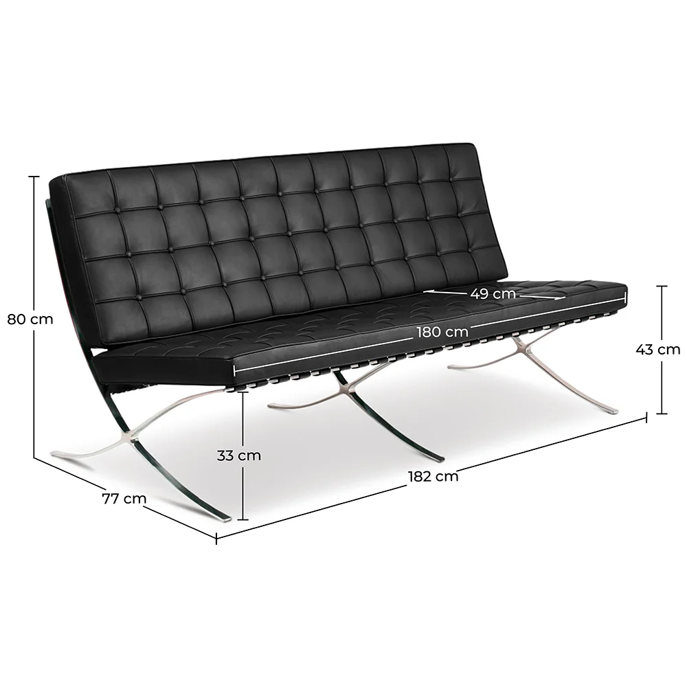 Leather Upholstered Sofa - 3 Seater - Town image 10