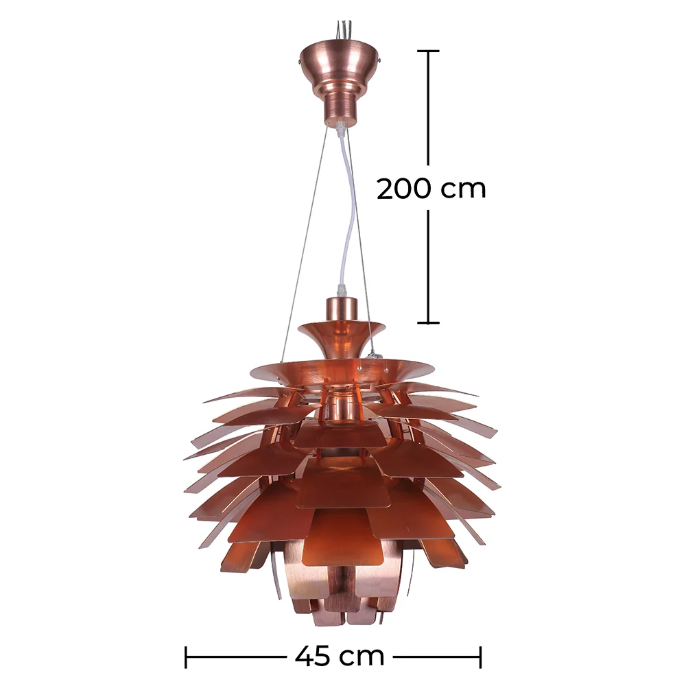 Bronze Ceiling Lamp - Artichoke Design Small Pendant Lamp - Atrich image 10