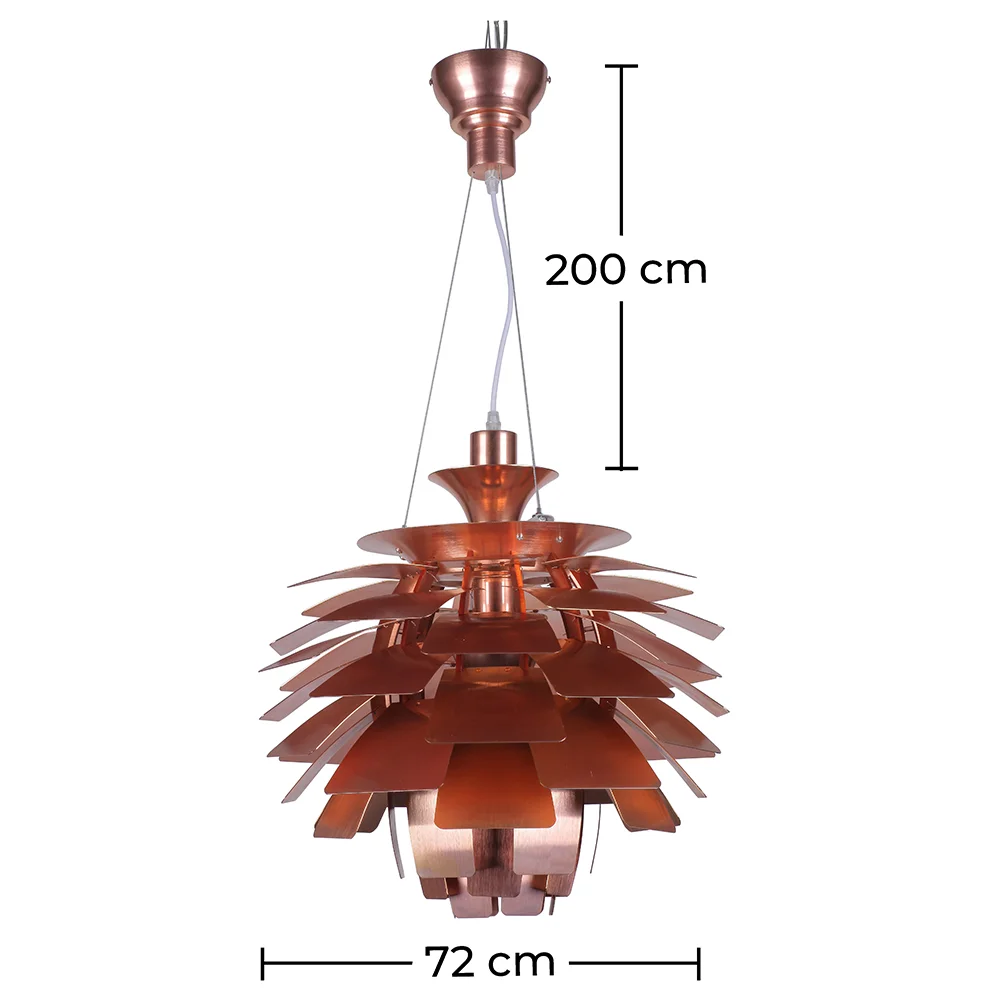 Ceiling Lamp - Artichoke Design Bronze Pendant Lamp - Large - Atrich image 10