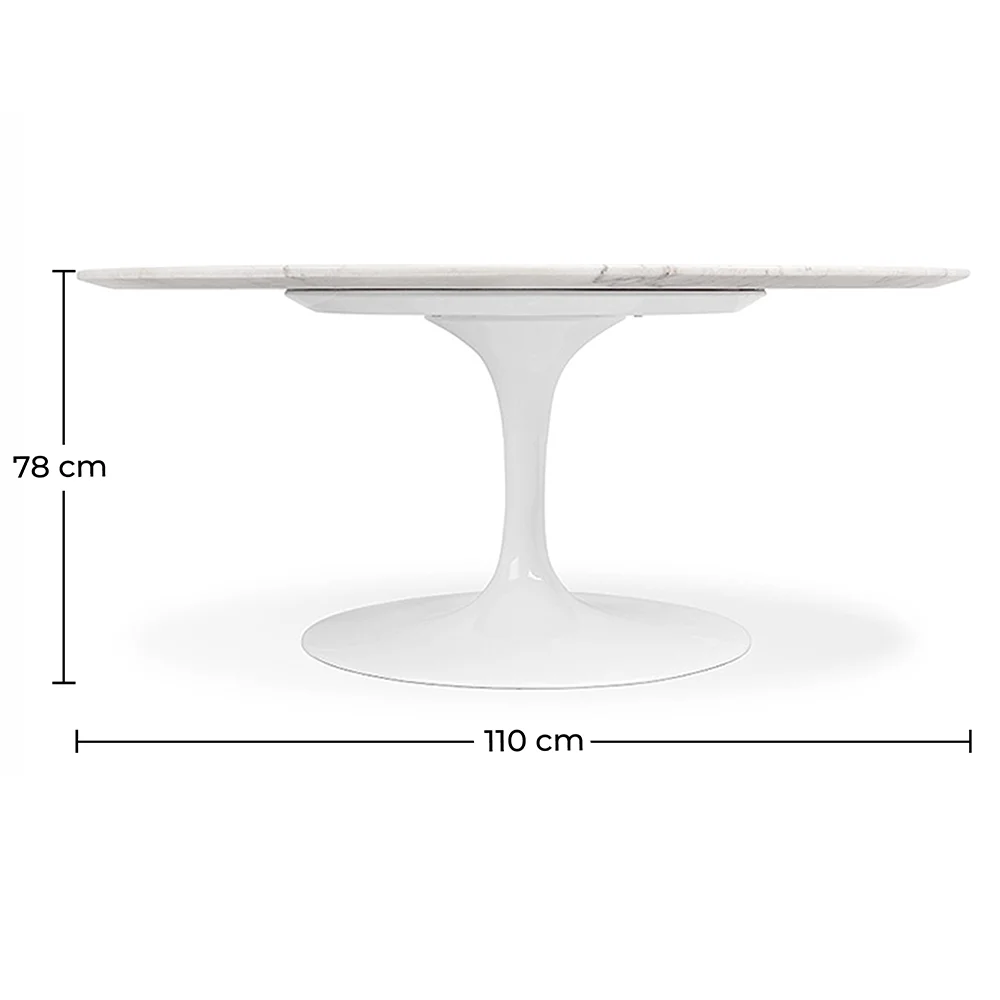 Dining Table Round - 110cm - Marble - Tulip image 10