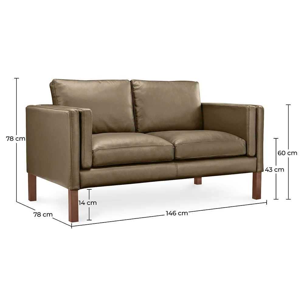 Polyurethane Leather Upholstered Sofa - 2 Seater - Mordecai image 10