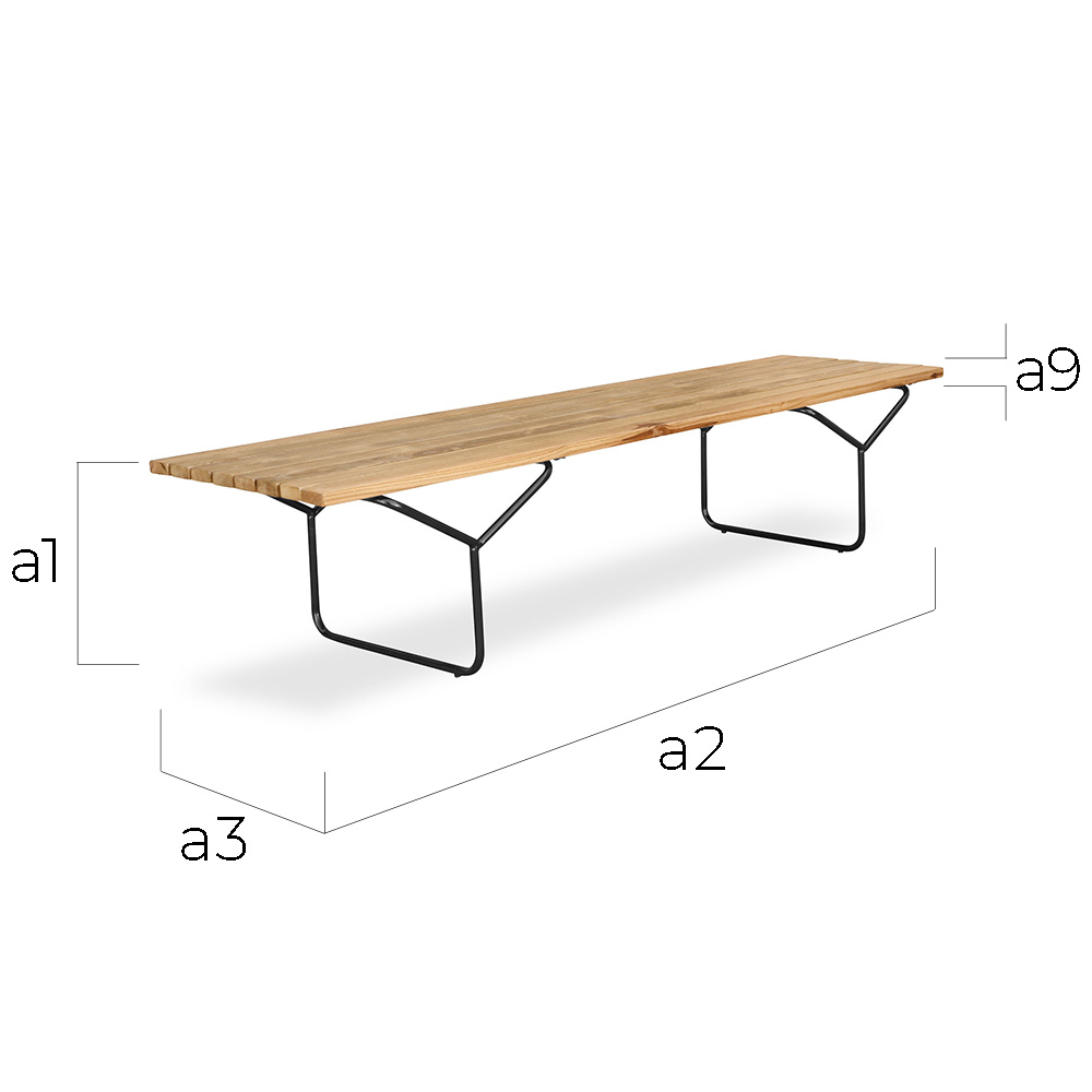 Nordic Style Wooden Bench (180cm) - Yean image 10