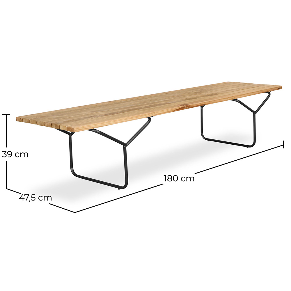 Nordic Style Wooden Bench (180cm) - Yean image 10