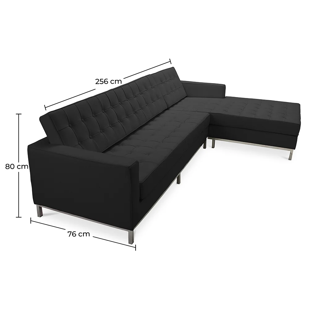 Design Chaise Lounge - Leather Upholstered - Right - Sama image 10