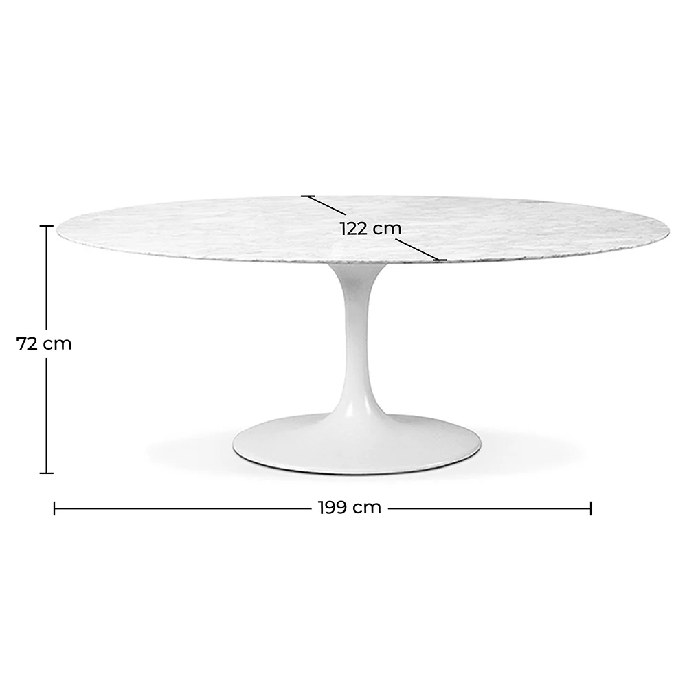 Oval Marble Dining Table - Tulip image 10