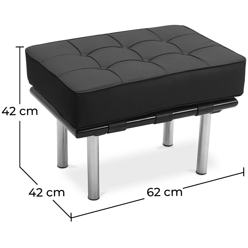 Leather-upholstered Footstool - Barcel image 10