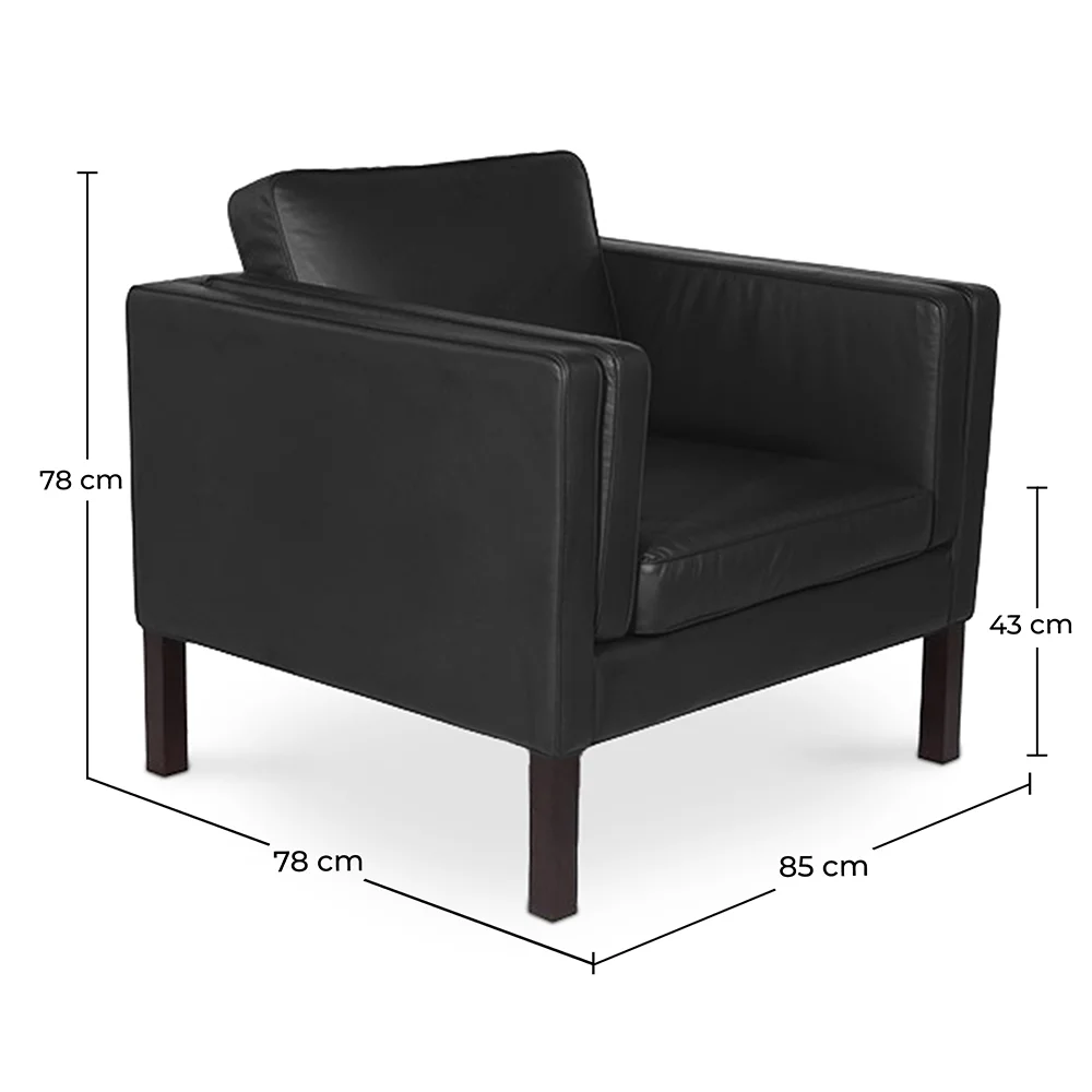 Armchair with Armrest - Upholstered in Leather - Betzalel image 10