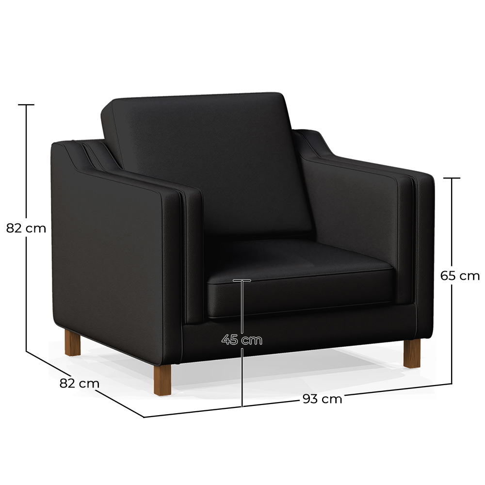 Armchair with Armrests - Upholstered in Leather - Mattathais image 10