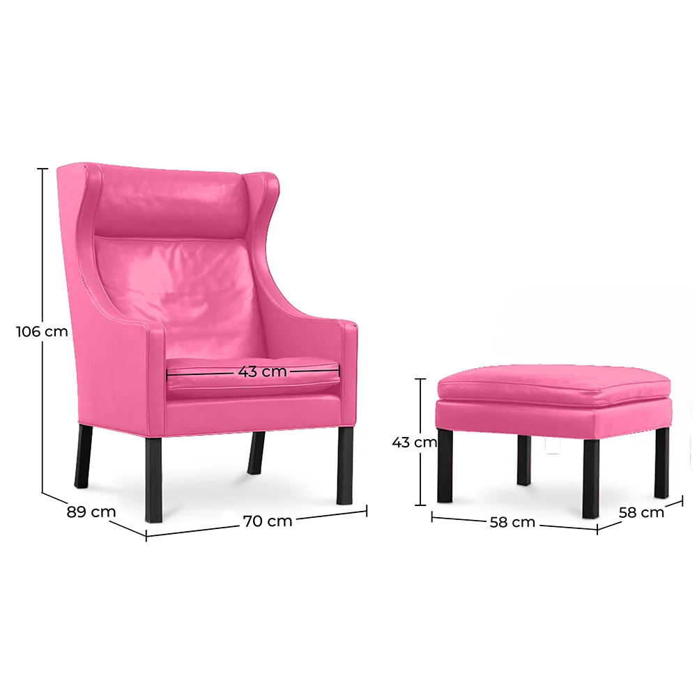 Armchair with Footrest - Upholstered in Polyurethane Leather - Micah image 10