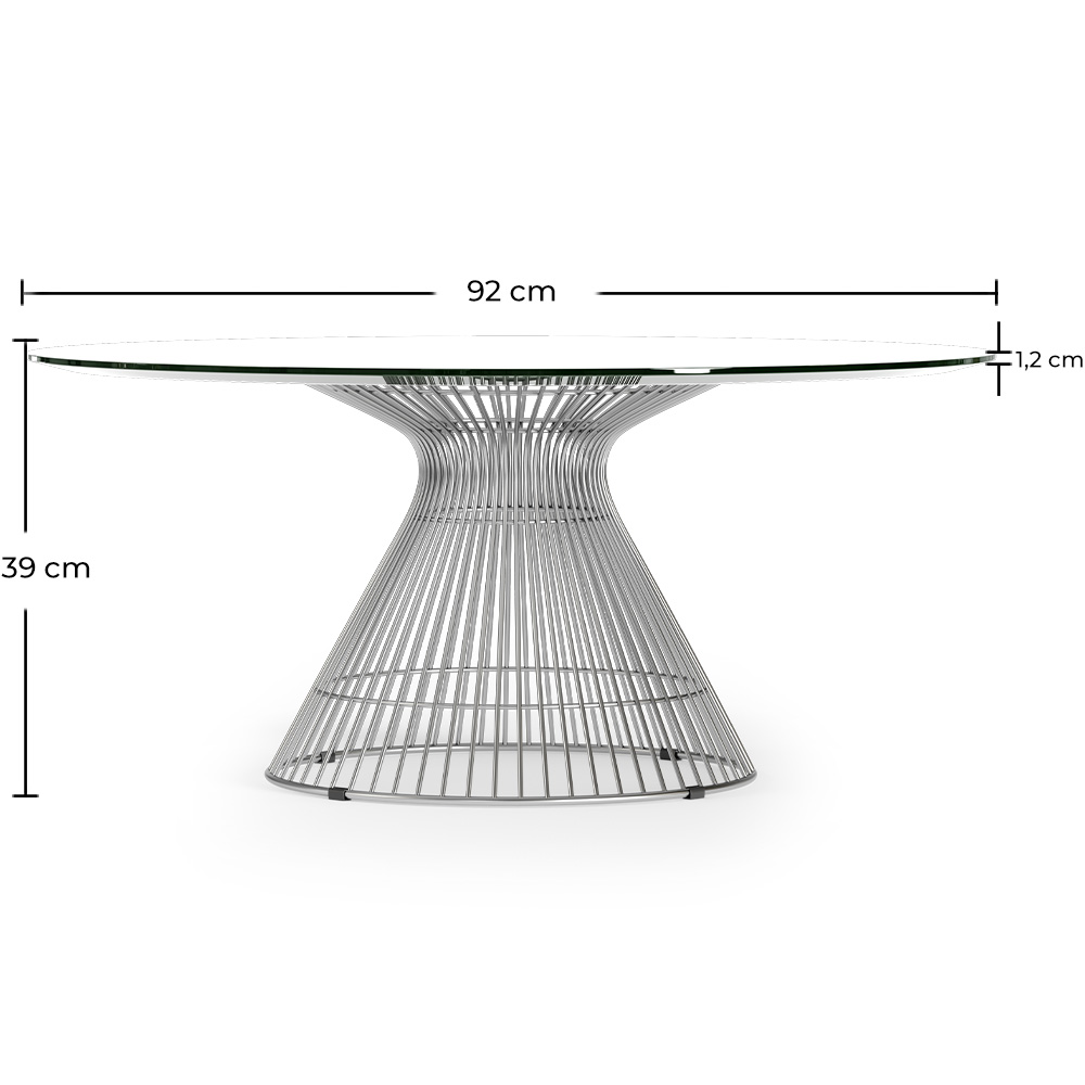 Round Coffee Table - Glass Design - Barrel image 10