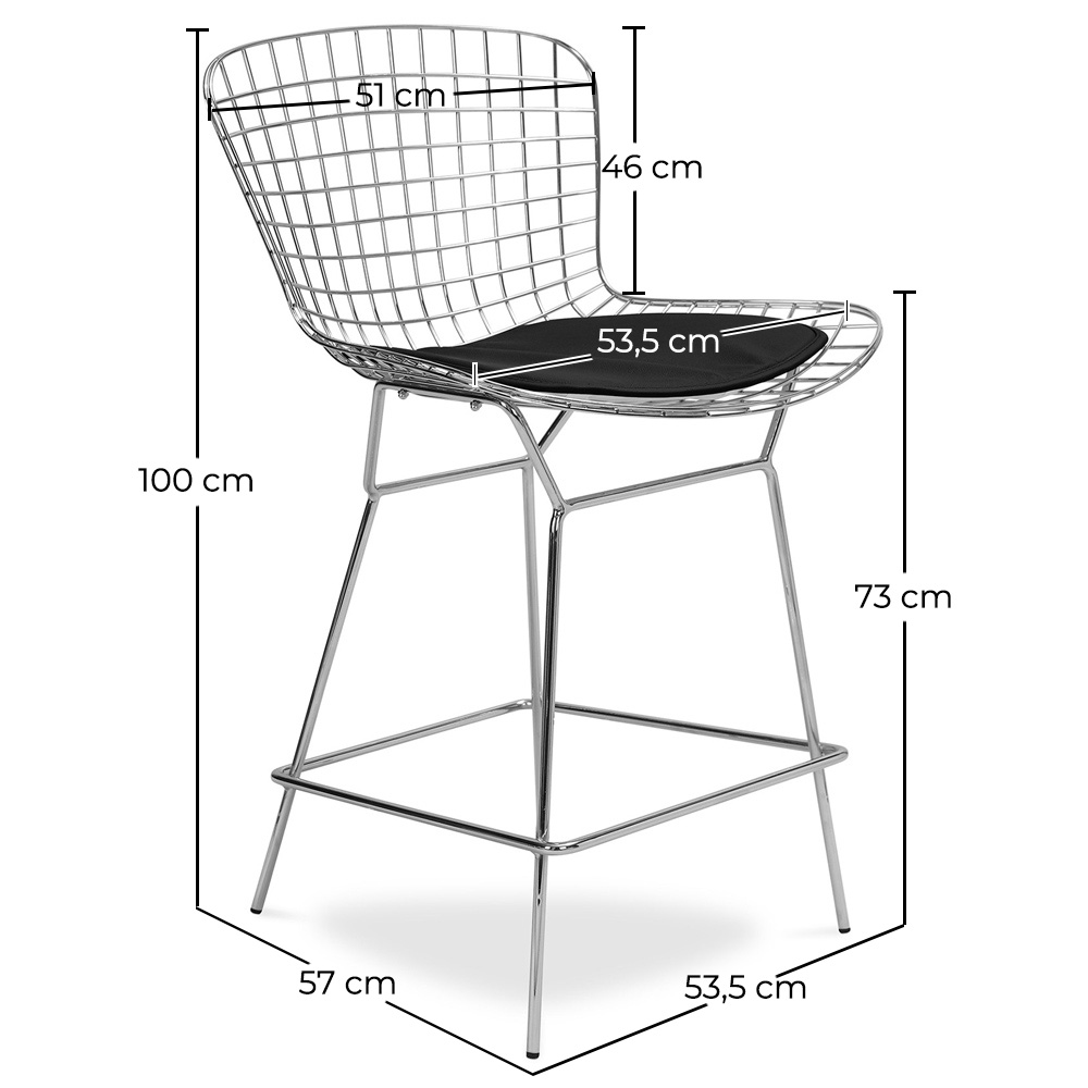 Metal Grid Design Bar Stool - Lived image 10