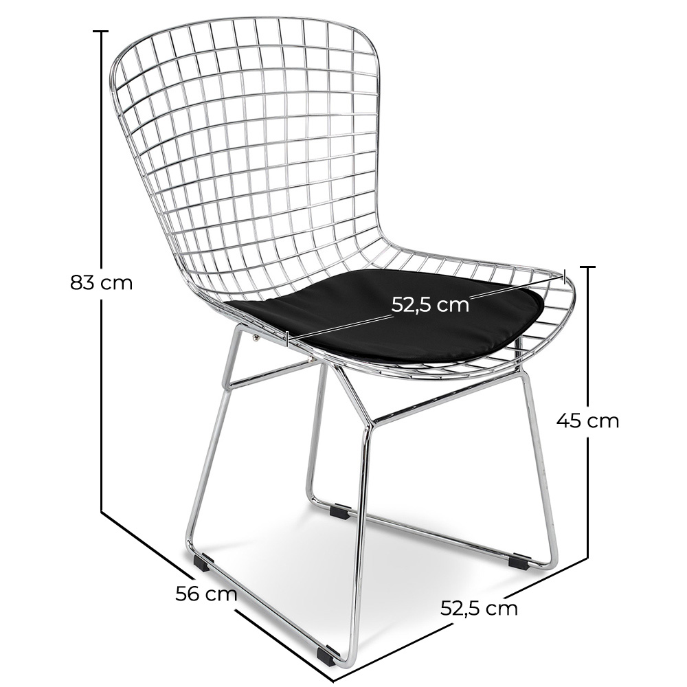 Steel Dining Chair - Grid Design - Lived image 10