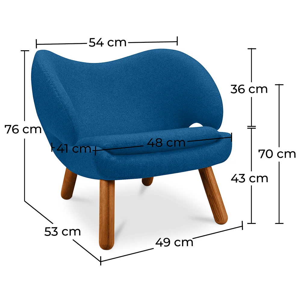 Fabric Upholstered Armchair - Scandinavian Design - Pelitano image 10