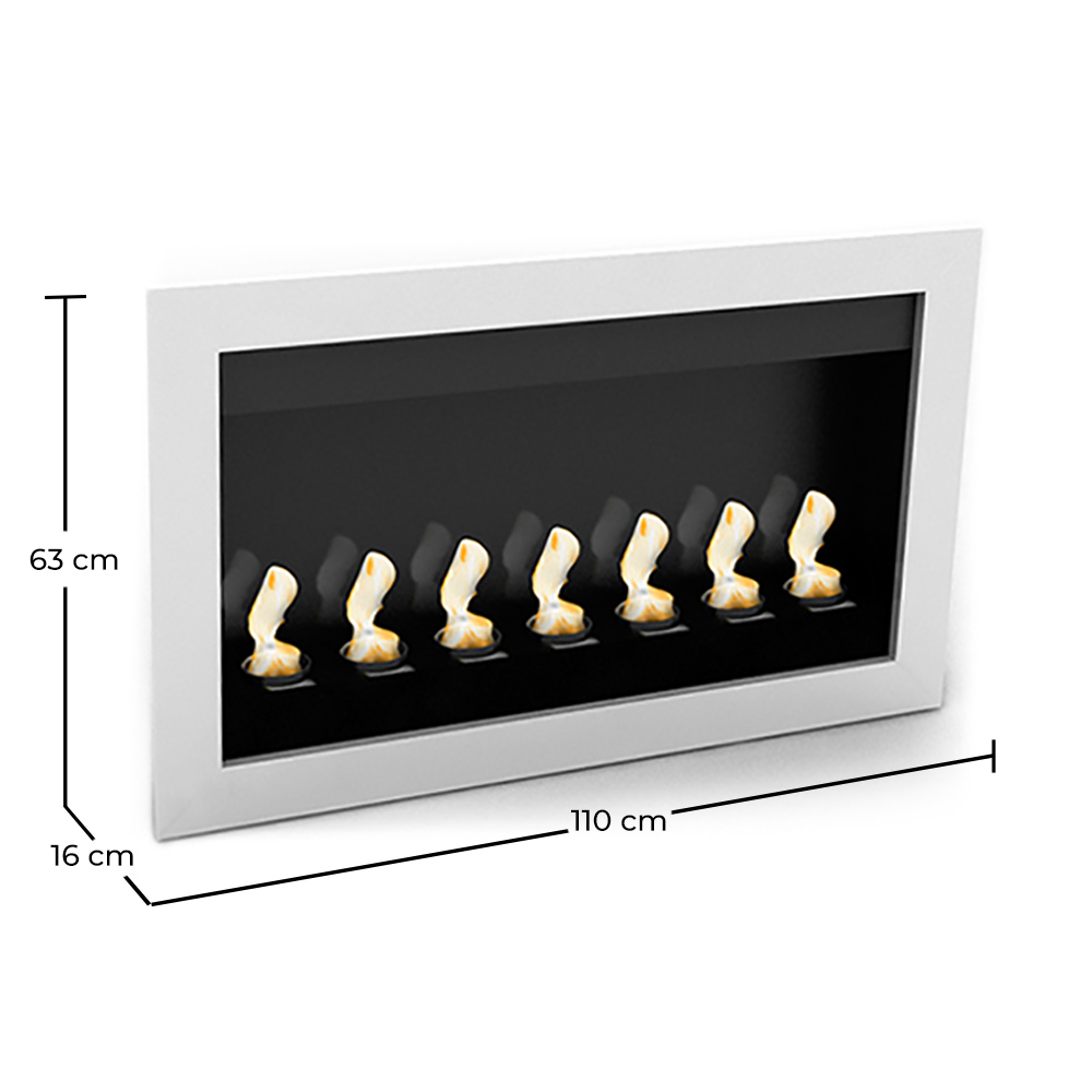 Contemporary Wall-Mounted Ethanol Fireplace - VPF-FD50-WHITE image 10