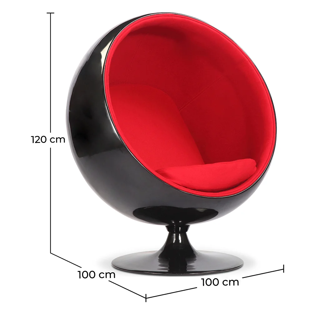 Ball Design Armchair - Upholstered in Fabric - Baller image 10