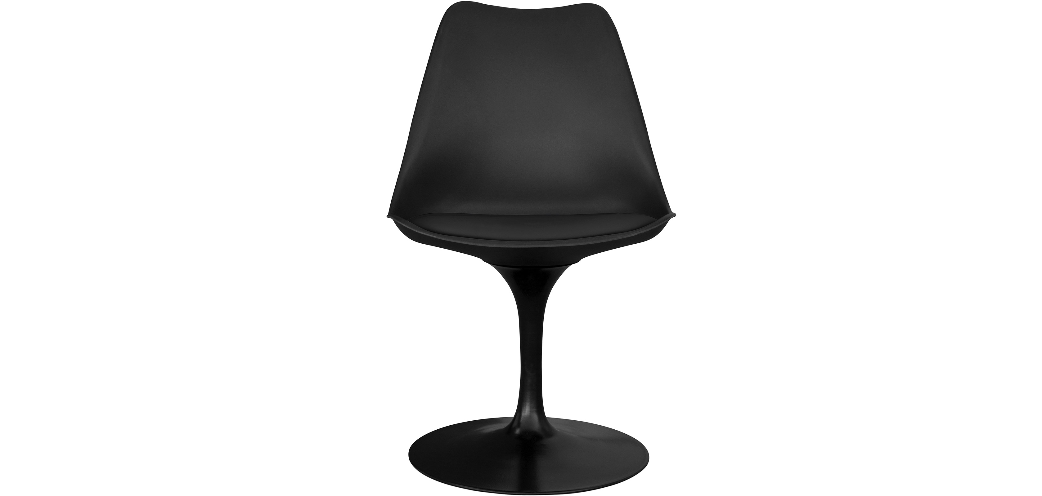 Buy Tulip chair black with cushion Black 59159 in the UK Privatefloor
