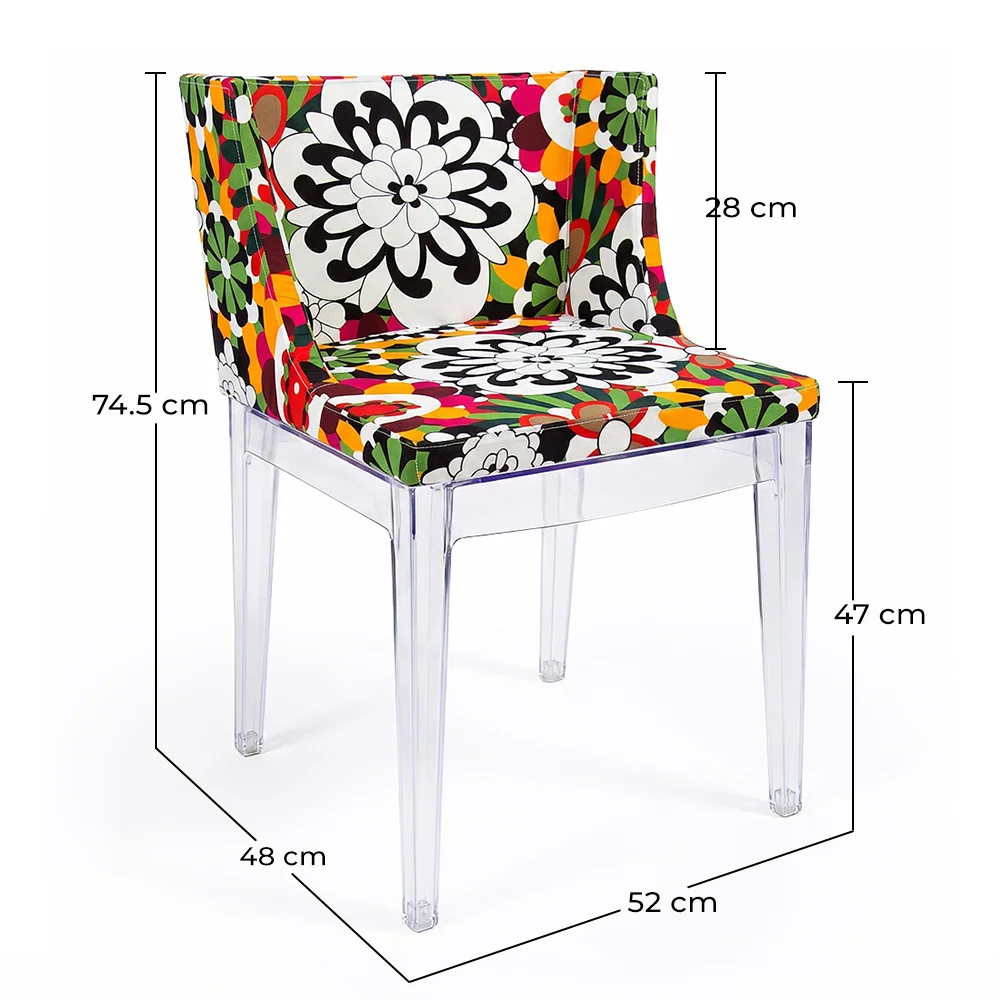 Dining Chair - Transparent Legs - Patterned Design - Miss Style image 10