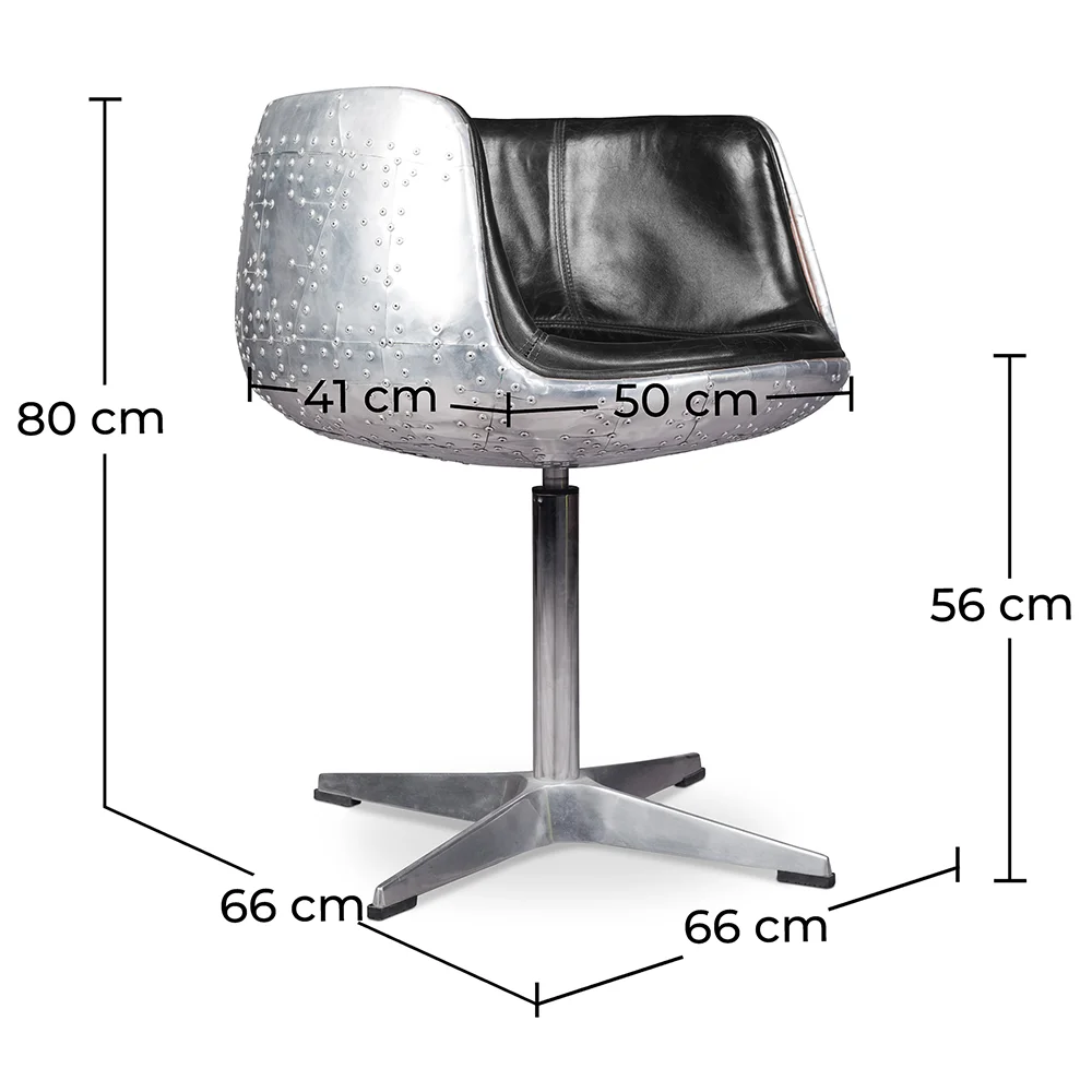 Lounge Chair - Design Chair - Leather & Metal - Cognac image 10