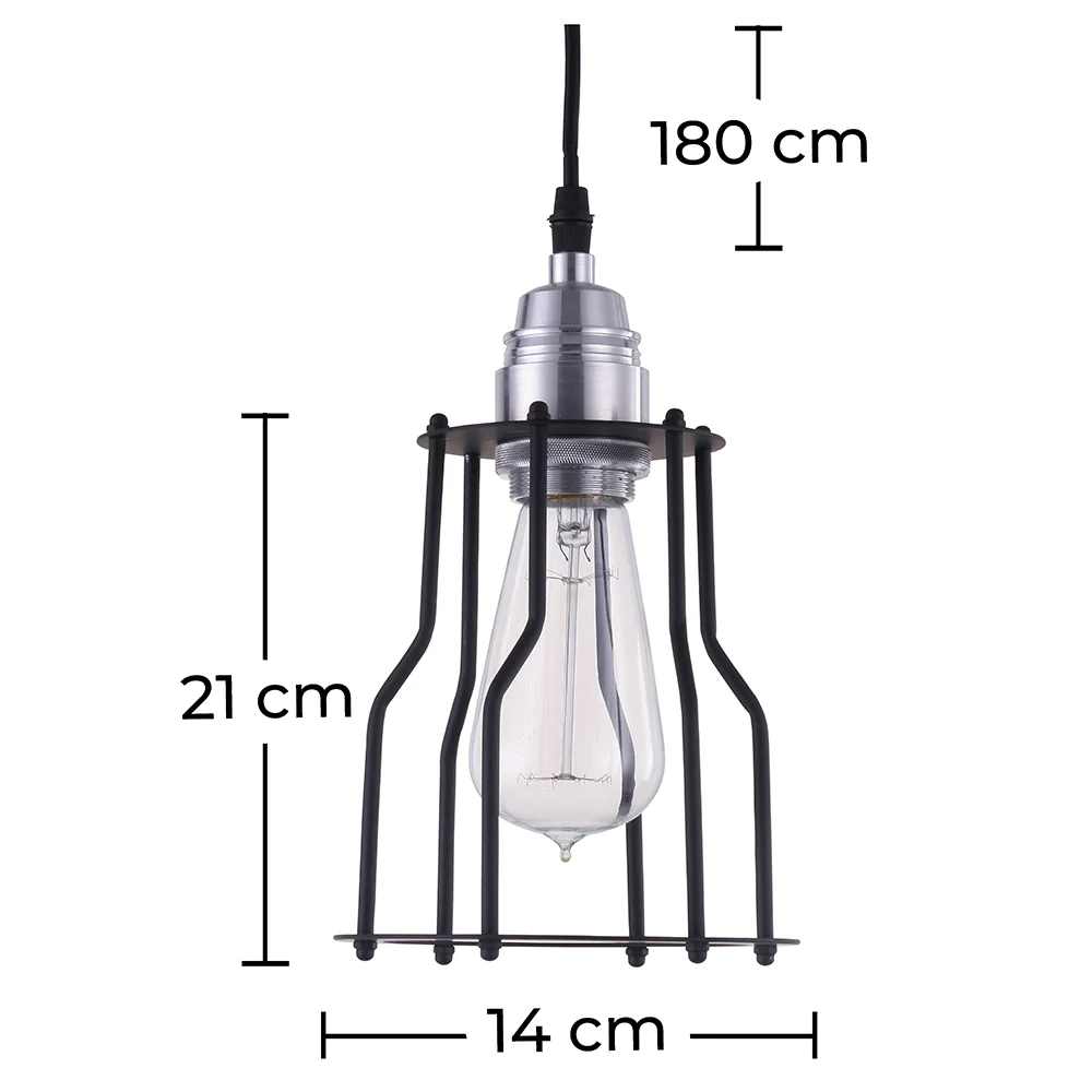 Retro Ceiling Lamp - Cage Design Pendant Lamp - Jail image 10