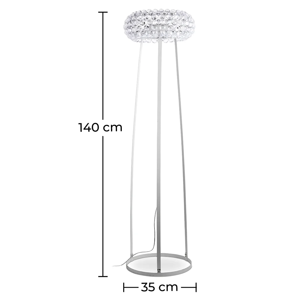 Floor Lamp - Living Room Lamp with Crystal Buttons - Savoni image 10