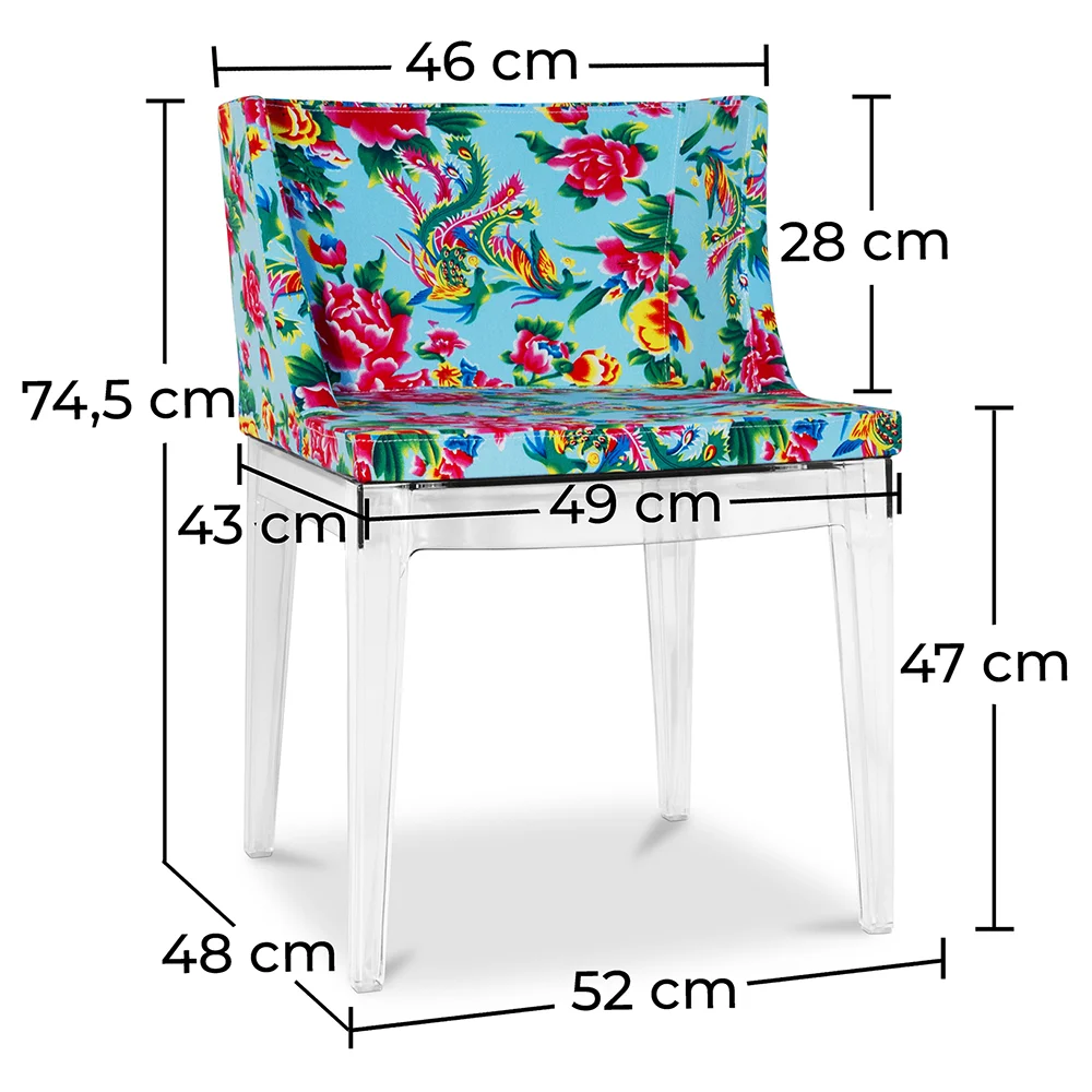 Dining Chair - Transparent Legs - Patterned Design - Mademoiselle image 10