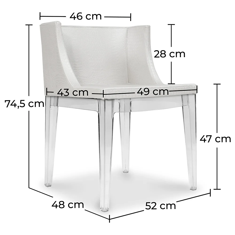Design Dining Chair - Transparent Legs - Mila image 10