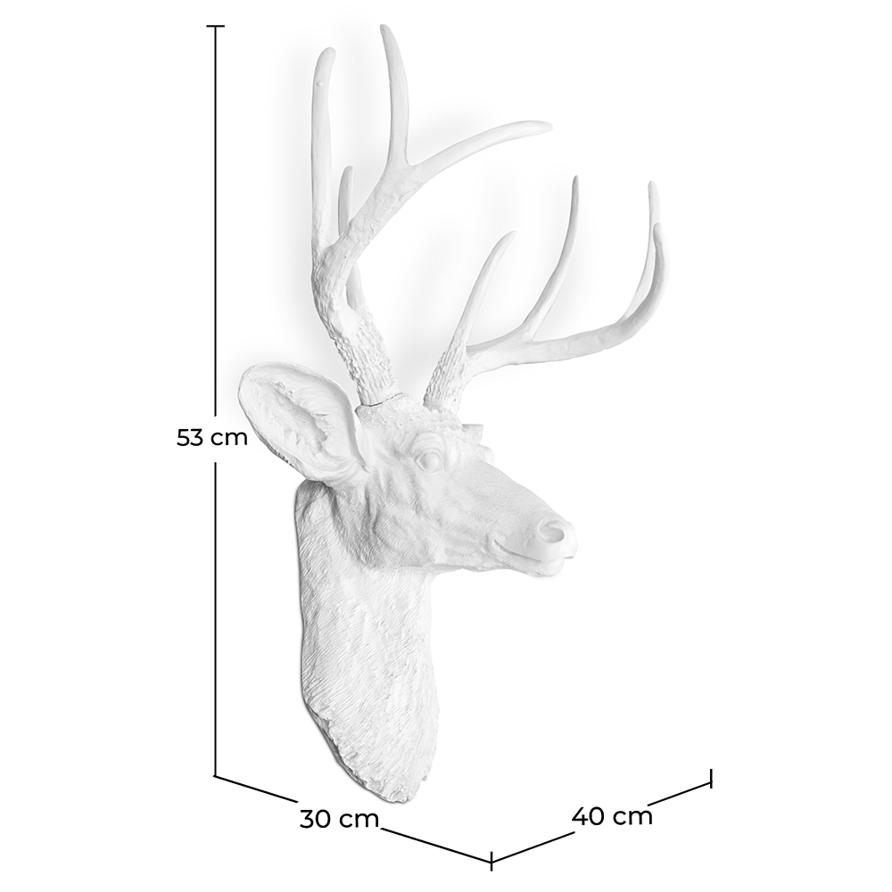 Wall Decoration - White Deer Head - Uka image 10