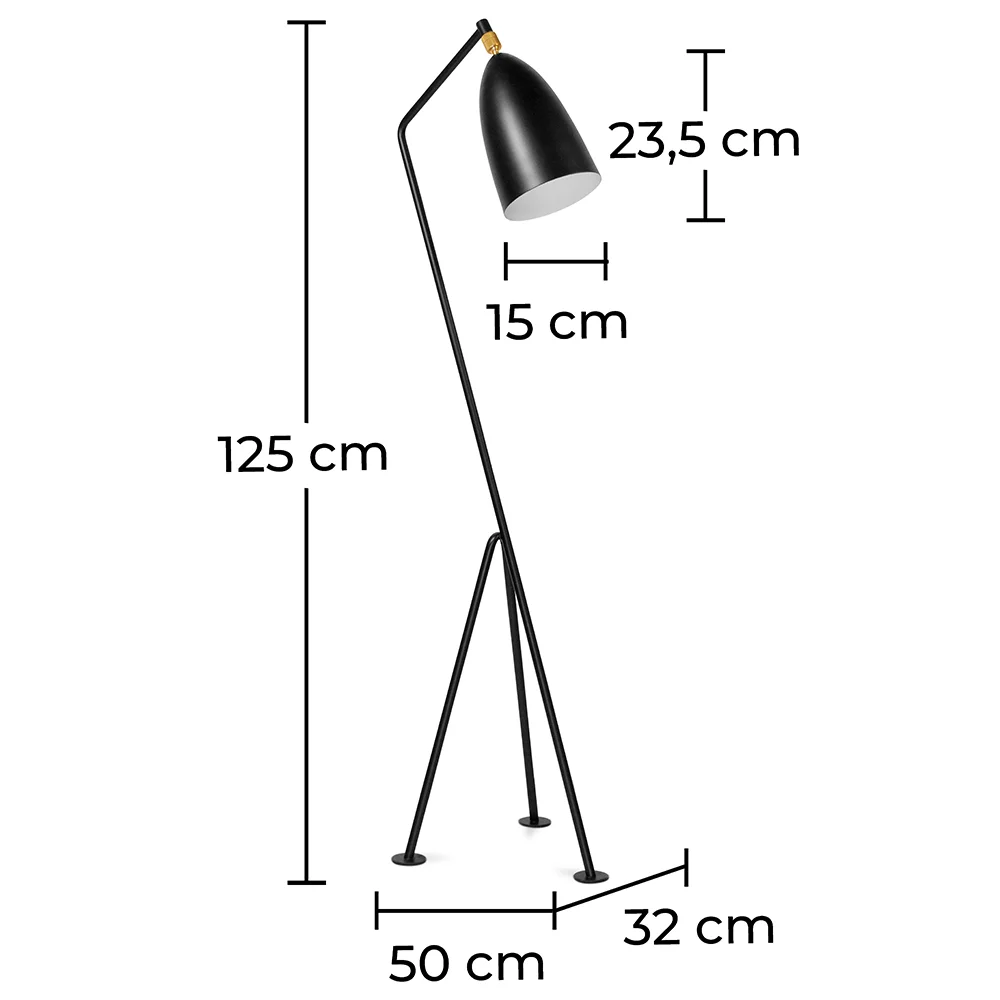 Tripod Design Floor Lamp - Living Room Lamp - Hopper image 10