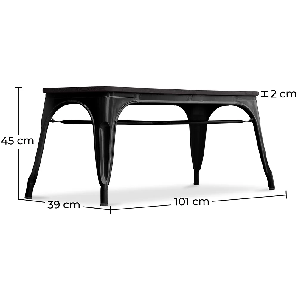  Industrial Design Bench - Wood and Metal - Stylix image 10