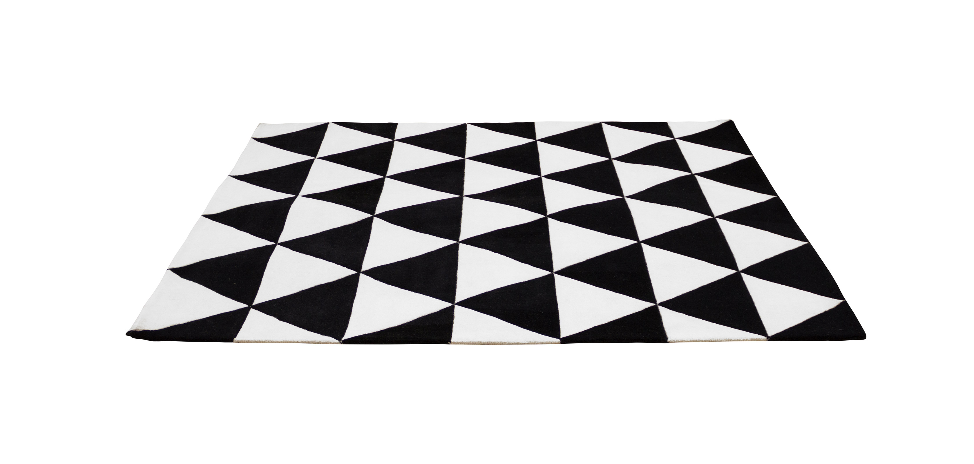 Buy Scandinavian Design Triangles Carpet White / Black 58452 in the UK ...