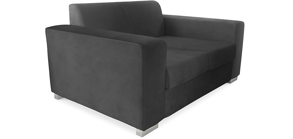 Buy Minimalist 2 seater low sofa Dark grey 58695 in the UK | Privatefloor