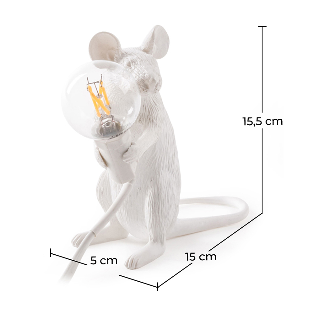 Table Lamp - Mouse Rat Kids Lamp - Resina image 10