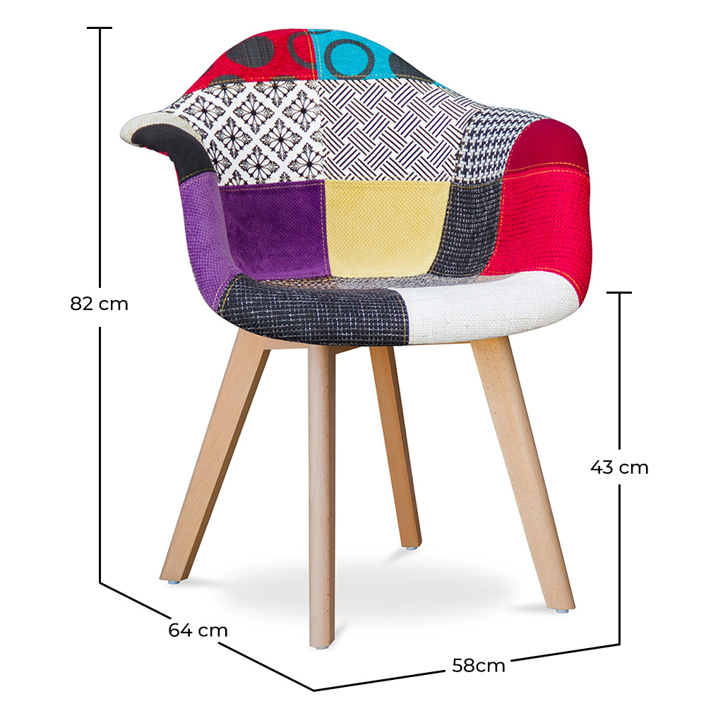 Premium Design Dawick chair - Patchwork Ray image 10