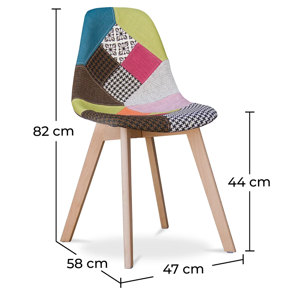 Dining Chair - Upholstered in Patchwork - Simona

 image 10