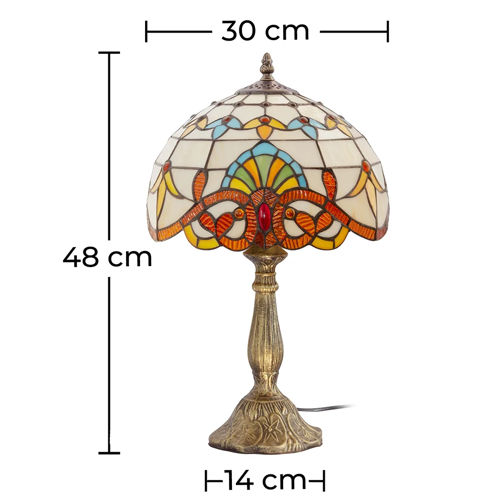 Tiffany Table Lamp - Living Room Lamp - Vintage image 10