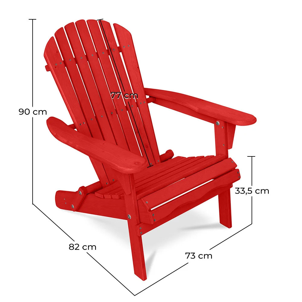 Wooden Outdoor Chair with Armrests - Adirondack Garden Chair - Adirondack image 10