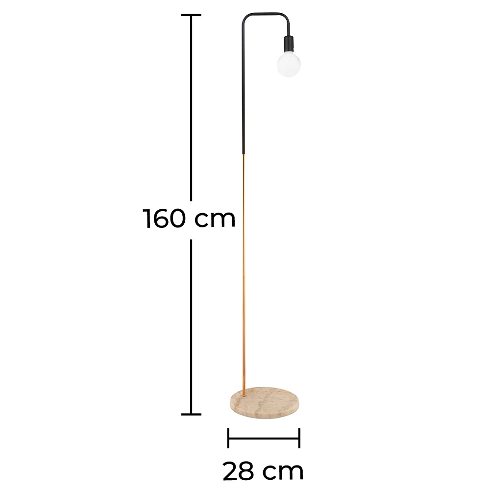 Marble Base Floor Lamp - Living Room Lamp - Carlo image 10