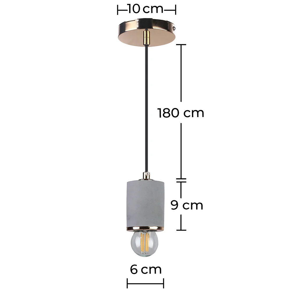 Lámpara de Techo - Lámpara Colgante - Metal y Hormigón - Felippo image 10