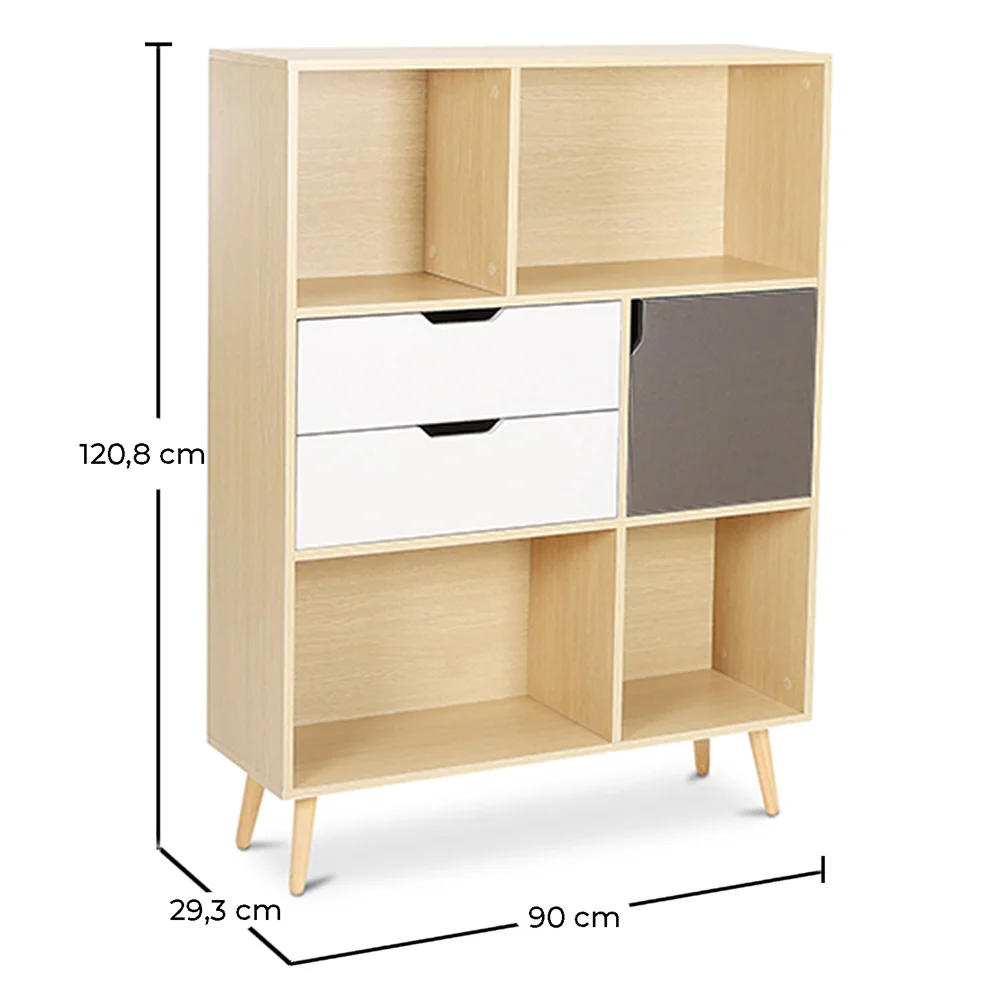 Wooden Bookshelf - Scandinavian Design - Pol image 10