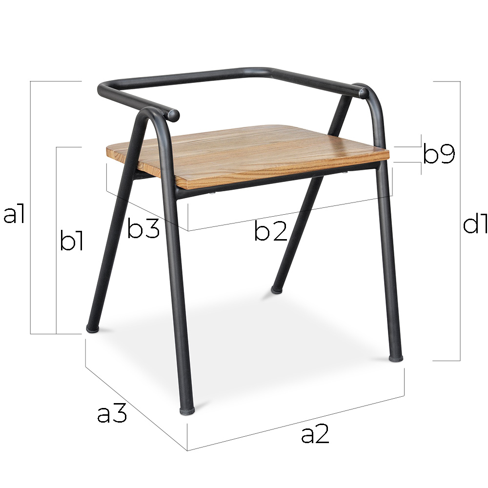 Dining Chair - Industrial Design - Wood and Metal - Achak image 10