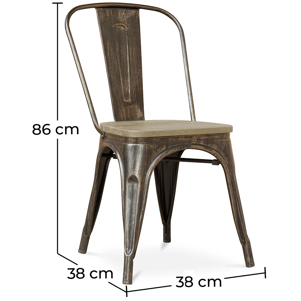 Dining Chair - Industrial Design - Wood and Steel - Stylix image 10