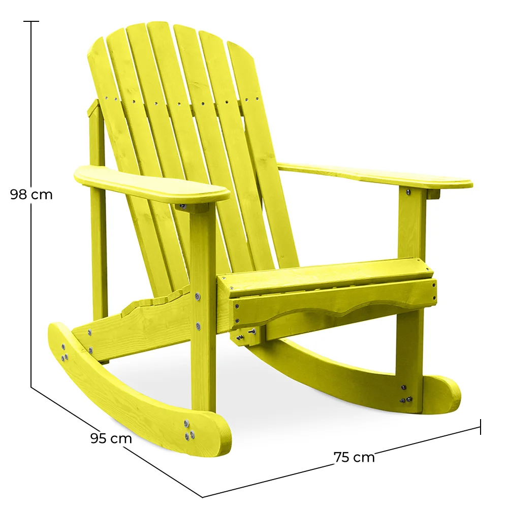 Outdoor Chair with Armrests - Garden Chair - Adirondack - Wooden Rocking Chair - Adirondack image 10