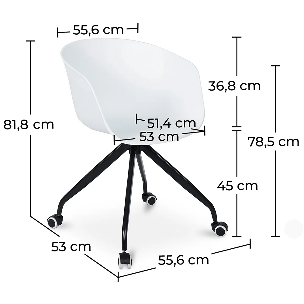 Office Chair with Armrests - Desk Chair with Castors - Guy - Joan image 10