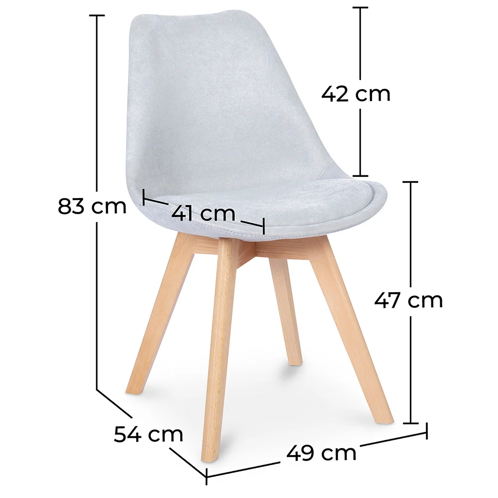 Fabric Upholstered Dining Chair - Scandinavian Style - Denisse image 10
