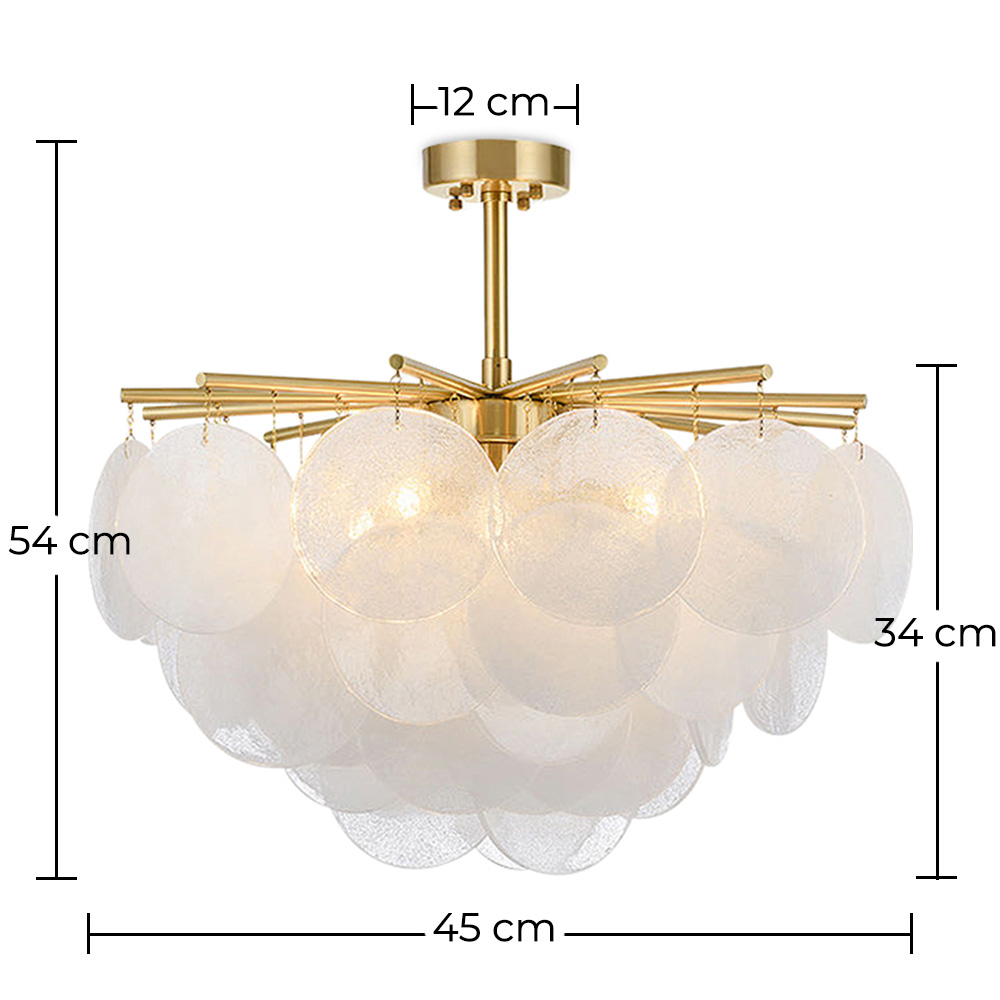 Mother of Pearl Ceiling Lamp - Disc Pendant Lamp - Karl image 10