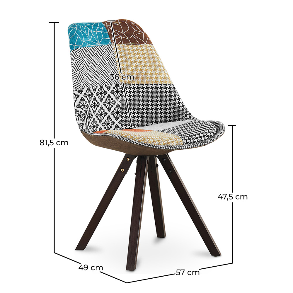 Dining Chair - Upholstered in Patchwork - Patty image 10